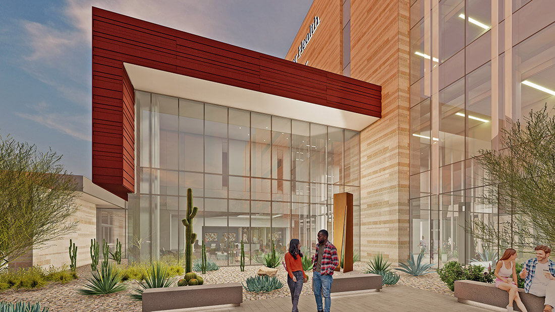 Artistic rendering of the project's north garden.